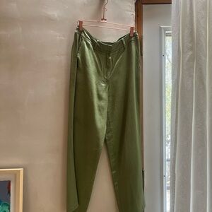 Sies Marjan Green Satin Trousers